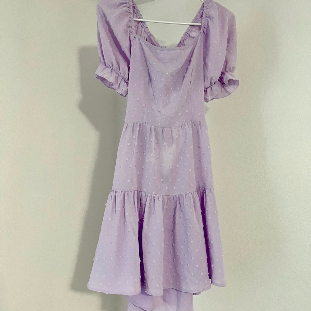 SHEIN Lilac Puff Sleeve Dress